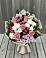 Букет цветов из: Альстромерии, Гвоздики, Розы и Хризантемы в Локоть