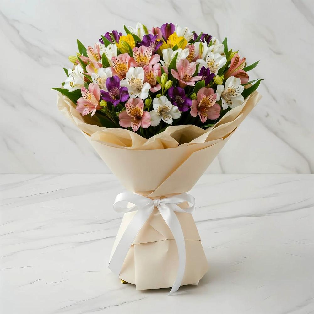 Букет цветов из: Альстромерии в Локоть