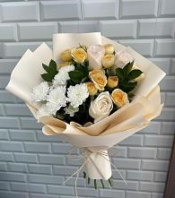 Букет цветов из:  Розы и Хризантемы #REPLACE_PRED# Локоть