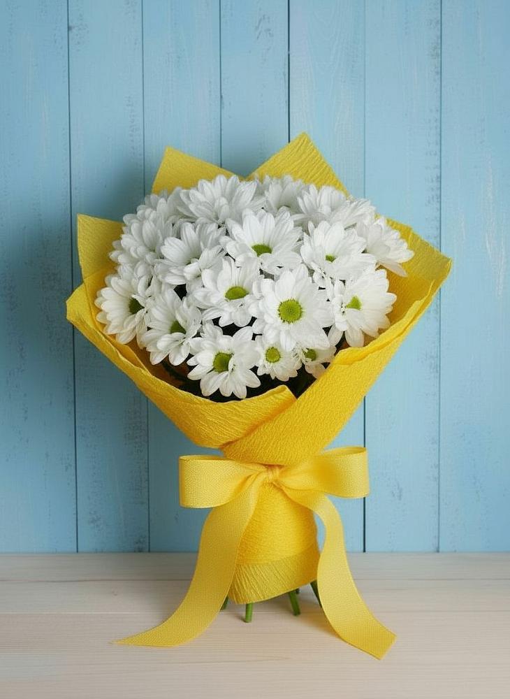 Букет цветов из: Хризантемы в Локоть