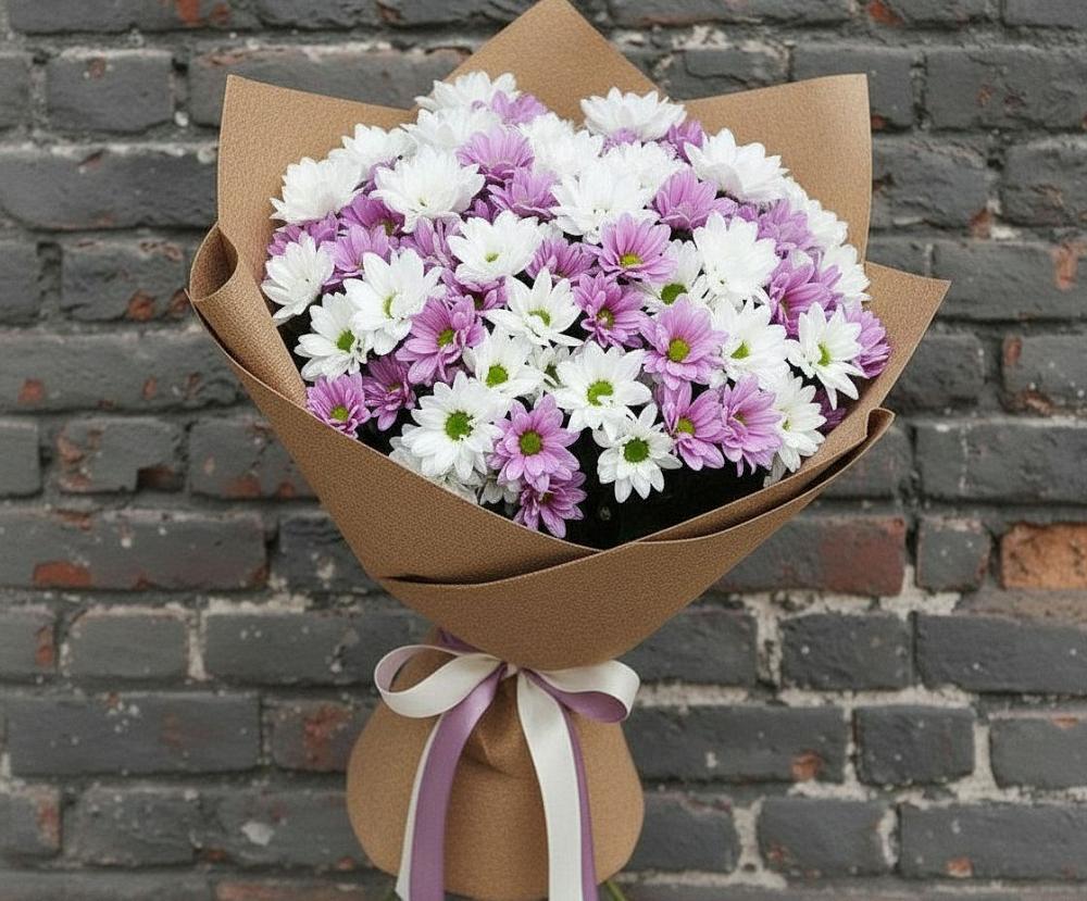 Букет цветов из: Хризантемы в Локоть