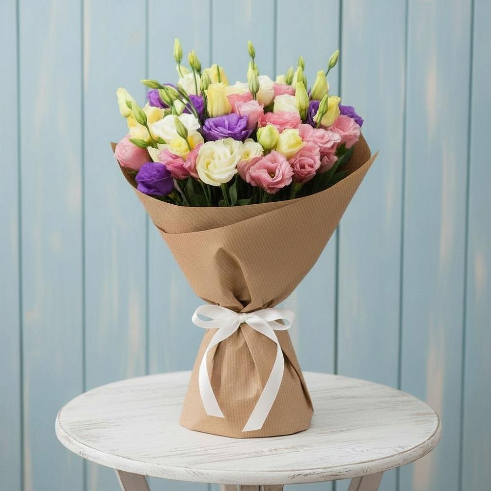 Букет цветов из: Лизиантусы в Локоть