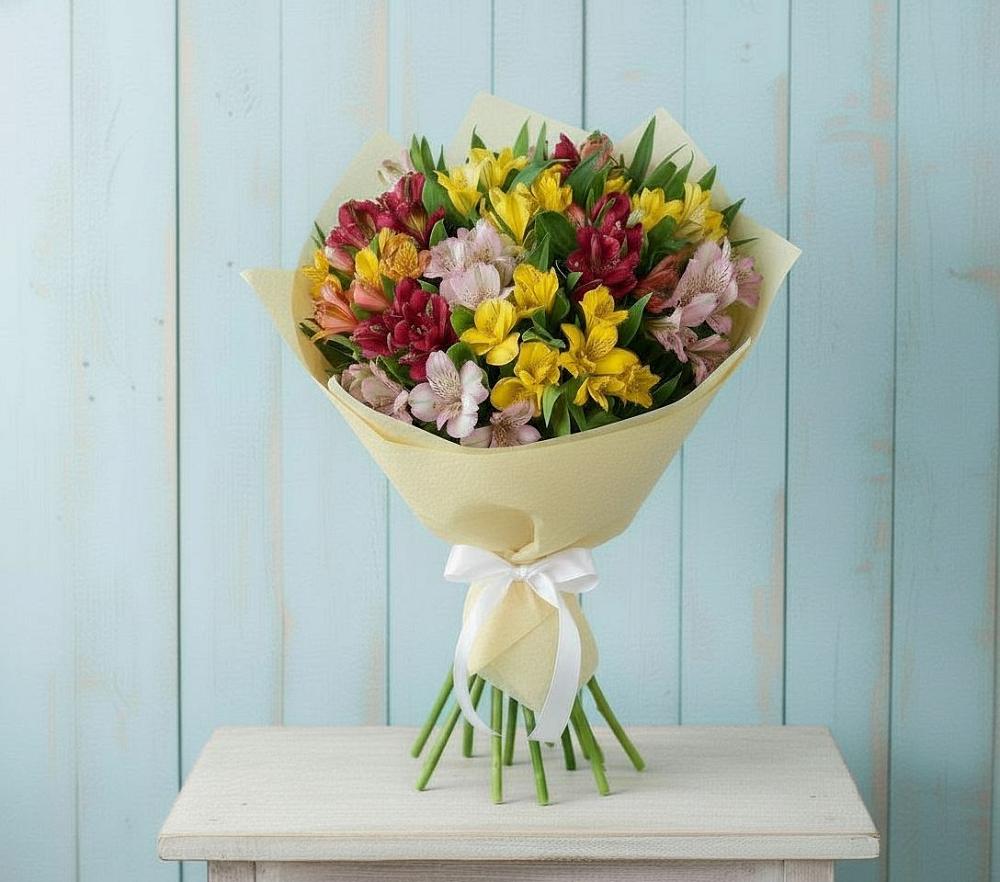 Букет цветов из: Альстромерии в Локоть