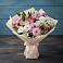 Букет цветов из: Хризантемы, Альстромерии и Розы в Локоть